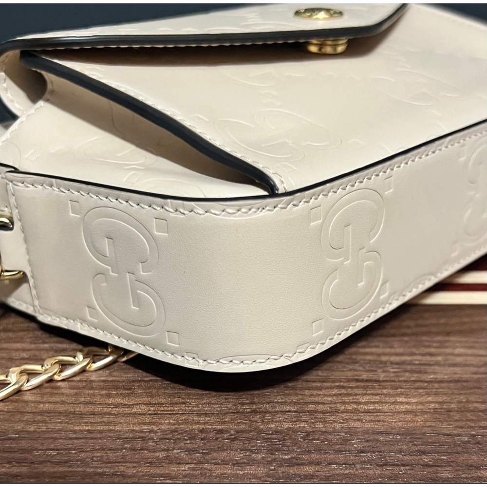 Gucci Jumbo GG Embossed Super Mini Shoulder Bag w/ Unbranded Strap - Picture 6 of 16